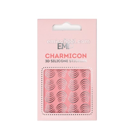 Charmicon 3D Silicone Stickers 116 Lunula Silver