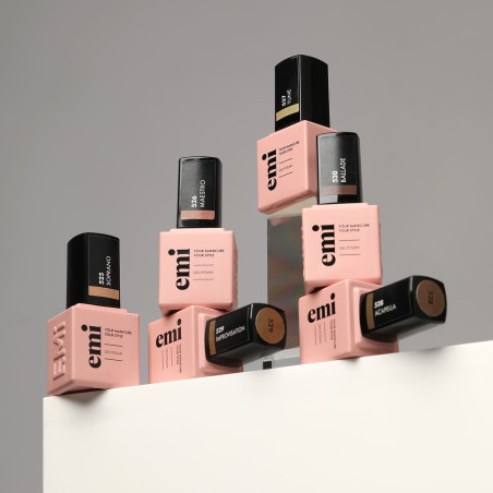 Coffret Vernis Gel Solo – 6 Teintes Beige & Marron avec Cadeaux Décos