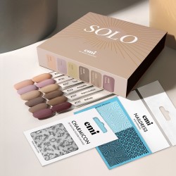 Coffret Vernis Gel Solo – 6 Teintes Beige & Marron avec Cadeaux Décos