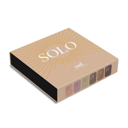 Coffret Vernis Gel Solo – 6 Teintes Beige & Marron avec Cadeaux Décos