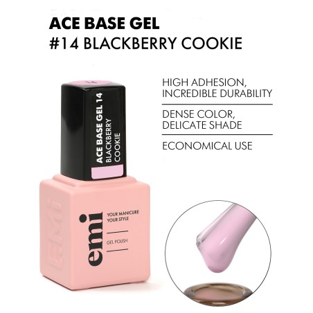 Ace Base Gel 14 Blackberry Cookie, 9 ml.