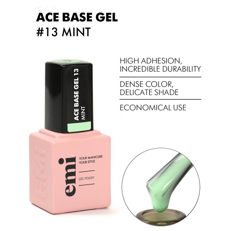 Ace Base Gel 13 Mint, 9 ml.