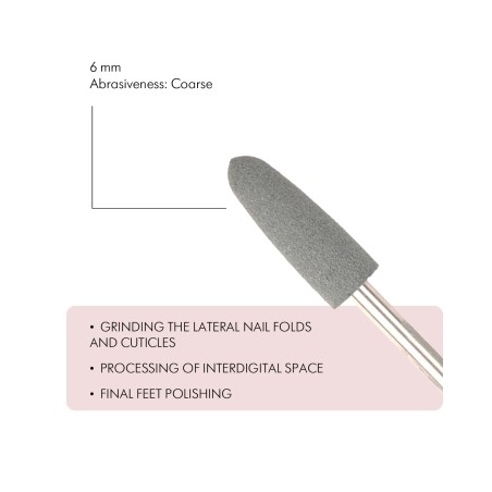 Cone-shaped silicone rotary file, 6 mm, Coarse abrasiveness