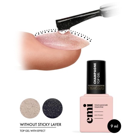 Champagne Top Gel, 9 ml.