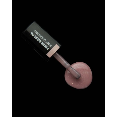 Fiber Base Gel Pink Diamond #6 – 9 ml | Base Renforçante Pailletée | E.MiLac