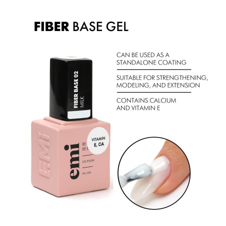 Fiber Base Gel Milk 2, 15 ml.