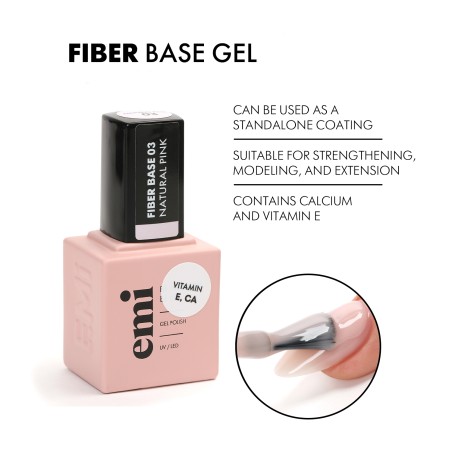 Fiber Base Gel Natural Pink 3, 100 ml.