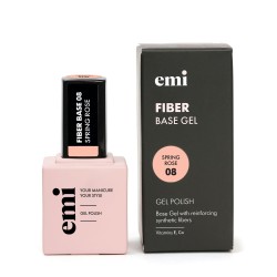 E.MiLac Fiber Base Gel Spring Rose 8, 15 ml.