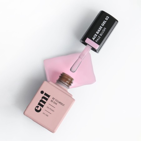 Ace Base #03 Pale Blush – 9 ml | Base Gel Rose Poudré | E.MiLac