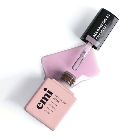 Ace Base #05 Pale Violet – 9 ml | Base Gel Violet Pâle | E.MiLac