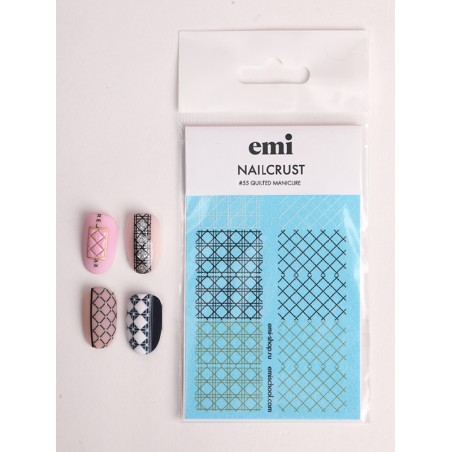 NAILCRUST Pattern Sliders 55 Quilted Manicure