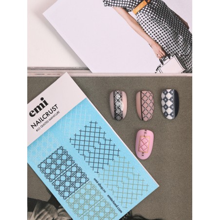 NAILCRUST Pattern Sliders 55 Quilted Manicure