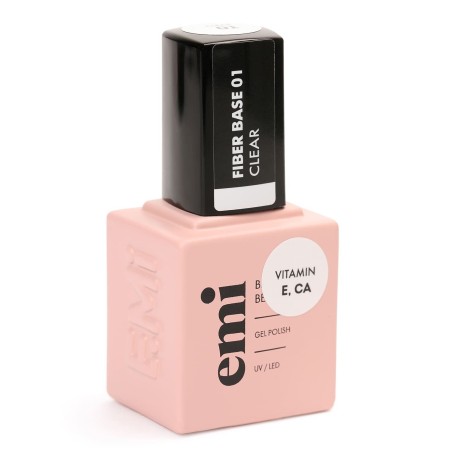 Fiber Base Gel Clear #1 15 ml | Base Gel Renforçante Ongles Cassants
