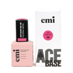 Ace Base #08 Fuchsia Neon – 9 ml | Base Gel Fuchsia Néon | E.MiLac