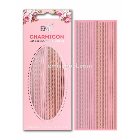 Charmicon 3D Silicone Stickers Chain #1 Gold/Silver — Autocollants 3D pour ongles