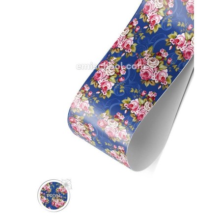 PRINCOT Victorian Roses in Dark Blue