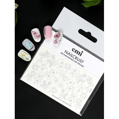 NAILCRUST Pattern Slider 58 Narcissuses and orchids