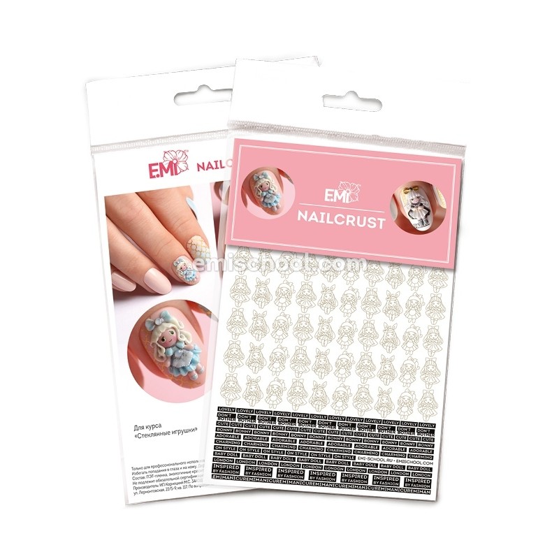 NAILCRUST Pattern Slider Black 45 Dolls